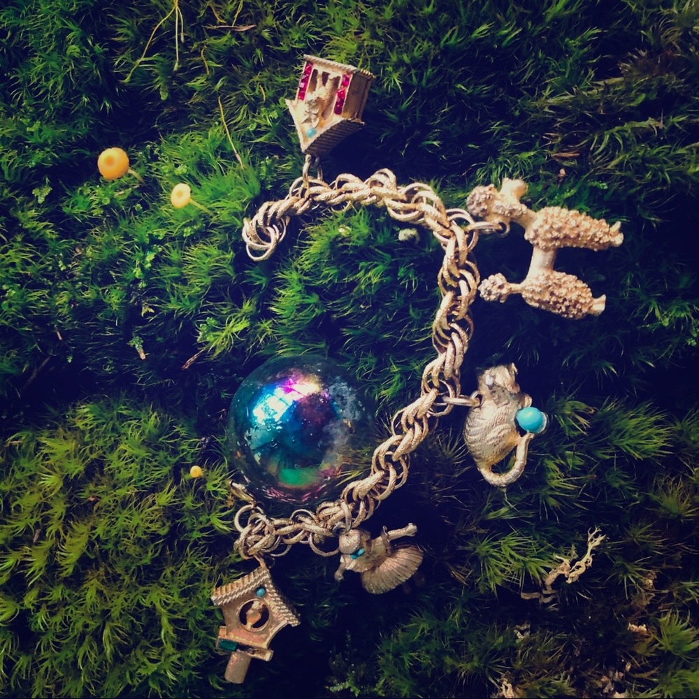 1950s Gold Animal Friends Charm Bracelet